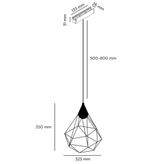 Светильник трековый подвесной E27 Loft CRD-S-0062-B Cordini 