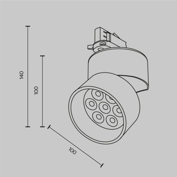 Трековый светильник Technical TR199-3-15W2.7K-M-W