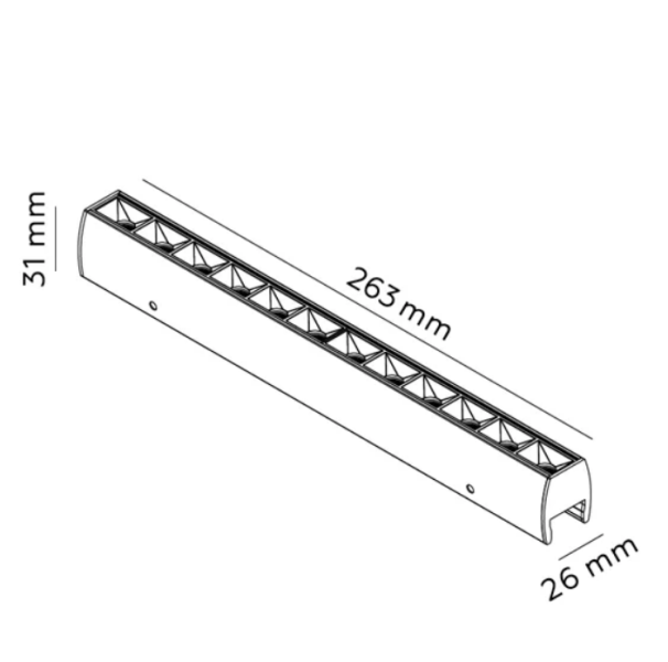 Светильник трековый линейный LENS 8W CRD-S-0004-B Cordini