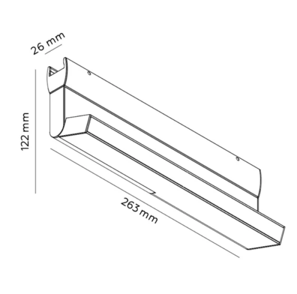 Светильник трековый линейный поворотный CAST 8W CRD-S-0020-B Cordini 