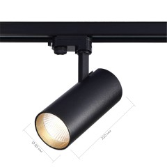 ST661.436.40 Св-к трек. Черный LED 1*40W 3000K 3 200Lm Ra&gt;90 38° IP20 L190xW85xH265 165-265V TRACE