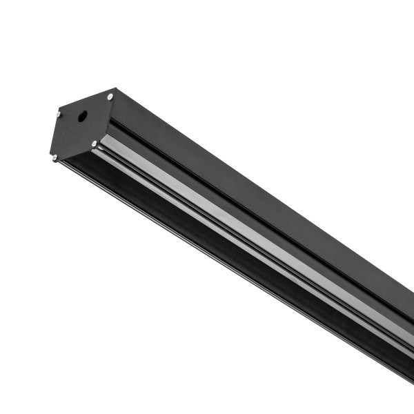 505437 Трек встраиваемый под гарпун 3м TETA PRO ЧЕРНЫЙ  в нат ПВХ пот (Резинки 2 шт в комплекте)