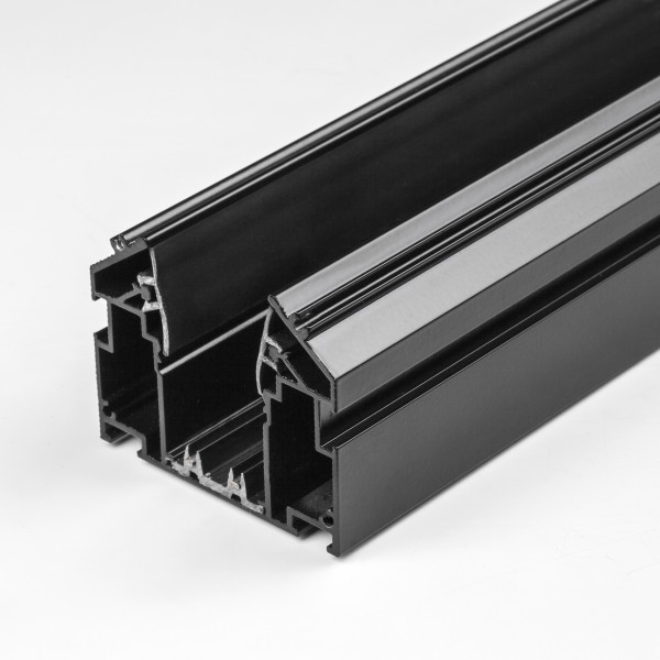 505437 Трек встраиваемый под гарпун 3м TETA PRO ЧЕРНЫЙ  в нат ПВХ пот (Резинки 2 шт в комплекте)