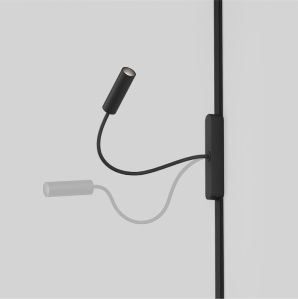 DK5343-BK Светильник для трека Air, серия Spot 4000 со светодиодом, ?26*495мм, 48V DC, 2W, RA?90, 24°, 4000K, IP20, черный, алюминий