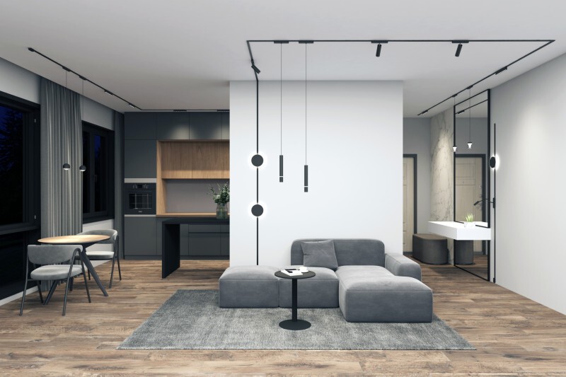 DK5350-BK Светильник для трека Air, серия Reflex 4000 со светодиодом, ?180*H23мм, 48V DC, 5W, RA?90, 120°, 4000K, IP20, черный, алюминий