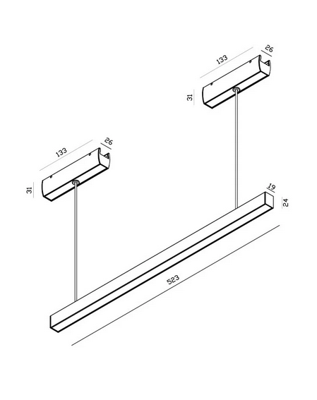 Светильник трековый линейный подвесной CAST 16W CRD-S-0025V-W Cordini
