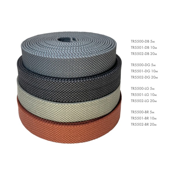 TR5500-BR Гибкий трек-ремень Belty, серия Base, 5м, 48V DC, IP20, коричневый, ткань, медь