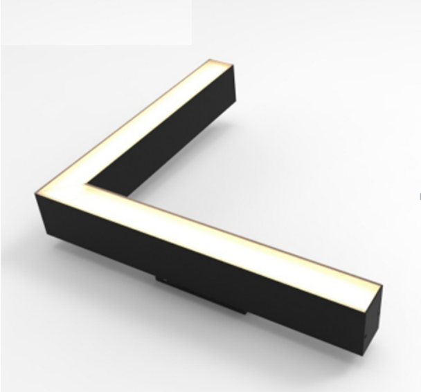 LINER MAGNETIC S20 Угловой 48V 14.4W 120° 3000K CRI90 OSRAM | Черный корпус L305х305mm