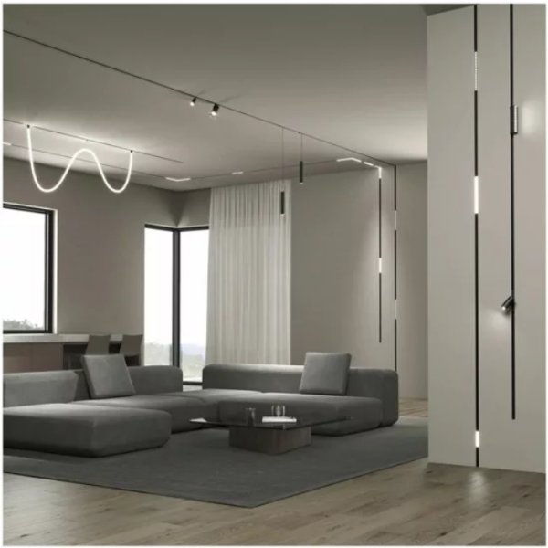 LINER MAGNETIC S20 Угловой 48V 14.4W 120° 3000K CRI90 OSRAM | Черный корпус L305х305mm