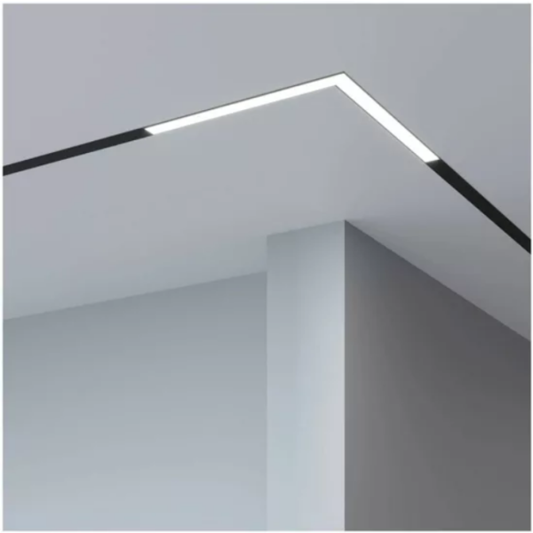 LINER MAGNETIC S20 Угловой 48V 14.4W 120° 4000K CRI90 OSRAM | Черный корпус L305х305mm