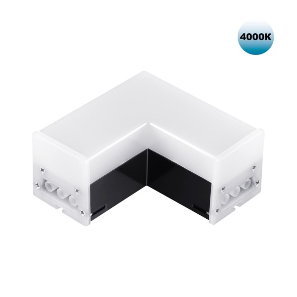 359116 OVER NT23 060 черный Светильник-соединитель "L"- образный с двумя сетевымм входами IP20 LED 8W 4000K 100-265V 720Лм BITS