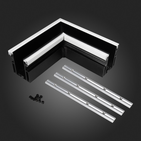 ST003.479.01 Угол-соединитель для профиля SKYLINE 48 с демпф. системой ST-Luce Черный SKYLINE 48