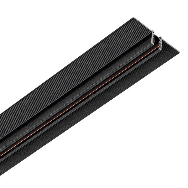 506317 Трек 24V двухконтактный однофазный встраиваемый LINEA 1м ЧЕРНЫЙ