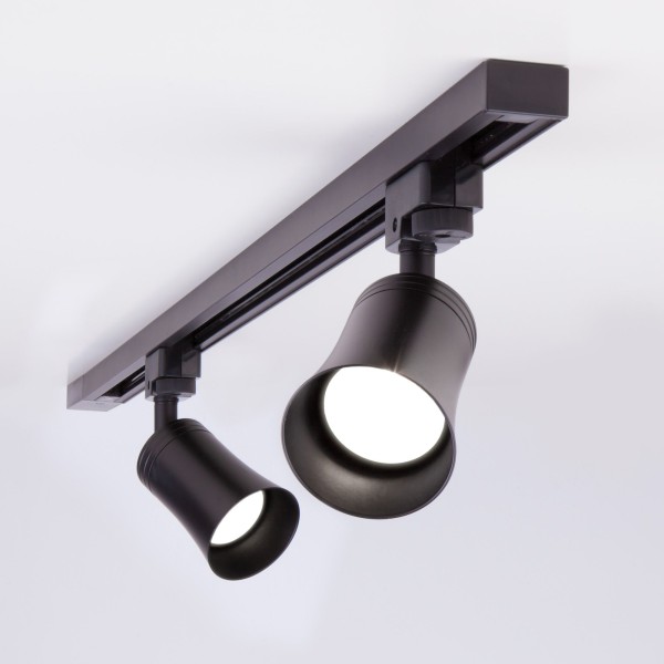 Трековый светильник для однофазного шинопровода Vetro GU10 черный (1 шт.) MRL 1001