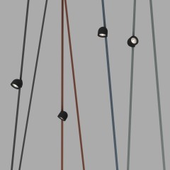 DK5540-BK Поворотный светильник для трека-ремня Belty, серия Spot, со светодиодом, D100*H107мм, 48V DC, 12W, RA90, 38°, 4000K, IP20, черный, алюминий