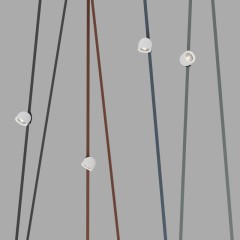 DK5540-WH+BK Поворотный светильник для трека-ремня Belty, серия Spot, со светодиодом, D100*H107мм, 48V DC, 12W, RA90, 38°, 4000K, IP20, белый с черным, алюминий