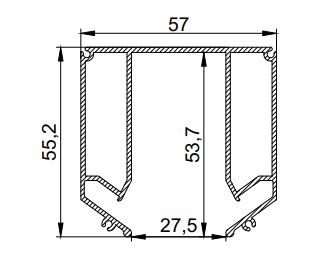Профиль LumFer D23 держатель 