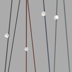 DK5542-WH+BK Поворотный светильник для трека-ремня Belty, серия Spot, со светодиодом, D100*H107мм, 48V DC, 12W, RA90, 120°, 4000K, IP20, белый с черным, алюминий