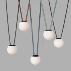 DK5550-BK Cветильник для трека-ремня Belty, серия Orb, со светодиодом, D150*H147мм, 48V DC, 10W, RA90, 120°, 4000K, IP20, белый, акрил