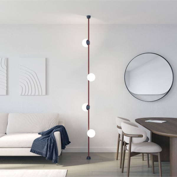 DK5550-BK Cветильник для трека-ремня Belty, серия Orb, со светодиодом, D150*H147мм, 48V DC, 10W, RA90, 120°, 4000K, IP20, белый, акрил