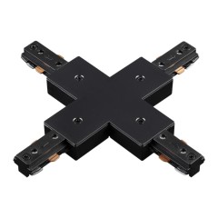 135013 PORT NT18 209 черный Соединитель с токопроводом X-образный для однофазного трехжильного шинопровода