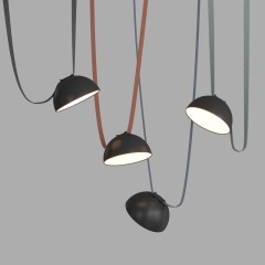 DK5560-BK Cветильник для трека-ремня Belty, серия Flow со светодиодом, D220*H117мм, 48V DC, 24W, RA90, 120°, 4000K, IP20, черный, алюминий