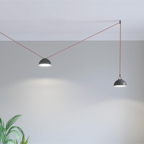 DK5560-BK Cветильник для трека-ремня Belty, серия Flow со светодиодом, D220*H117мм, 48V DC, 24W, RA90, 120°, 4000K, IP20, черный, алюминий