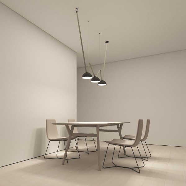 DK5560-BK Cветильник для трека-ремня Belty, серия Flow со светодиодом, D220*H117мм, 48V DC, 24W, RA90, 120°, 4000K, IP20, черный, алюминий