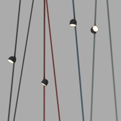 DK5543-BK Поворотный светильник для трека-ремня Belty, серия Spot, со светодиодом, D100*H107мм, 48V DC, 12W, RA90, 120°, 3000K, IP20, черный, алюминий