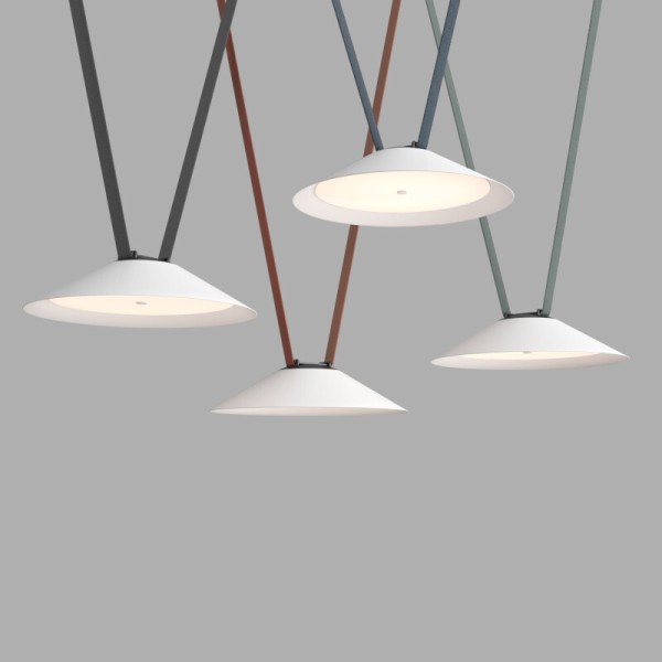 DK5564-WH+BK Cветильник для трека-ремня Belty, серия Flow, со светодиодом, D300*H71мм, 48V DC, 20W, RA90, 120°, 4000K, IP20, белый с черным, алюминий