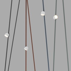 DK5543-WH+BK Поворотный светильник для трека-ремня Belty, серия Spot, со светодиодом, D100*H107мм, 48V DC, 12W, RA90, 120°, 3000K, IP20, белый с черным, алюминий