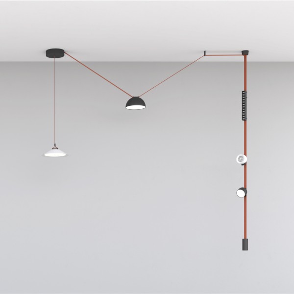 DK5570-BK Cветильник для трека-ремня Belty, серия Grill, со светодиодом, L323*W40*H45, 48V DC, 12W, RA90, 24°, 4000K, IP20, черный, алюминий