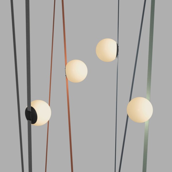 DK5551-BK Cветильник для трека-ремня Belty, серия Orb, со светодиодом, D150*H147мм, 48V DC, 10W, RA90, 120°, 3000K, IP20, белый, акрил