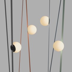 DK5551-BK Cветильник для трека-ремня Belty, серия Orb, со светодиодом, D150*H147мм, 48V DC, 10W, RA90, 120°, 3000K, IP20, белый, акрил