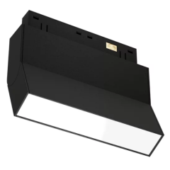  Трековый светодиодный светильник магнитный SPOT BLACK BOOK MAGNETIC S20 48V 8W 110° CRI90 OSRAM 3000K | Черный корпус L112хH110mm