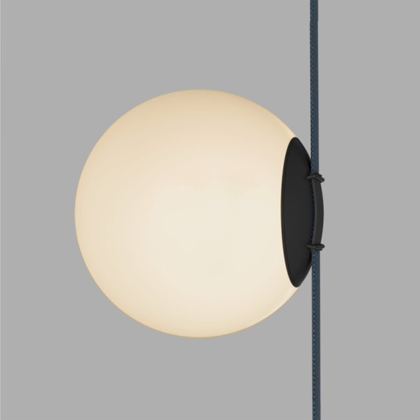 DK5553-BK Cветильник для трека-ремня Belty, серия Orb, со светодиодом, D180*H181мм, 48V DC, 10W, RA90, 120°, 3000K, IP20, белый, акрил