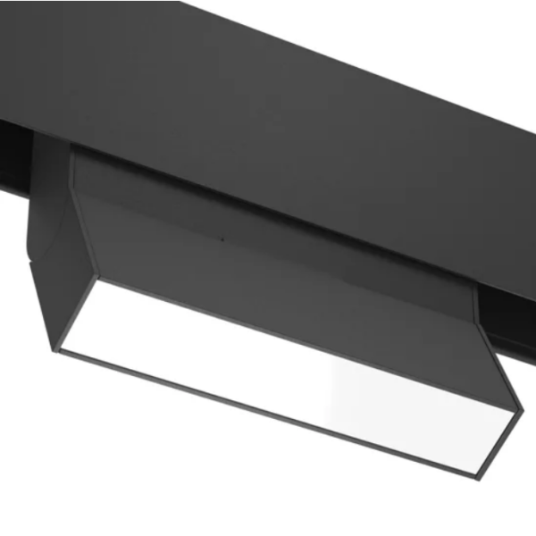  Трековый светодиодный светильник магнитный SPOT BLACK BOOK MAGNETIC S20 48V 8W 110° CRI90 OSRAM 4000K | Черный корпус L112хH110mm