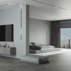 Трековый светильник 24W 4200K Link черный Slim Magnetic 85029/01