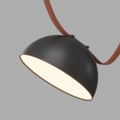 DK5561-BK Cветильник для трека-ремня Belty, серия Flow со светодиодом, D220*H117мм, 48V DC, 24W, RA90, 120°, 3000K, IP20, черный, алюминий