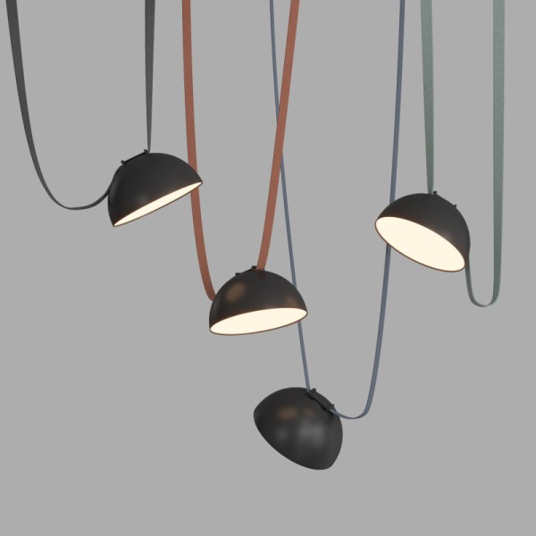 DK5561-BK Cветильник для трека-ремня Belty, серия Flow со светодиодом, D220*H117мм, 48V DC, 24W, RA90, 120°, 3000K, IP20, черный, алюминий