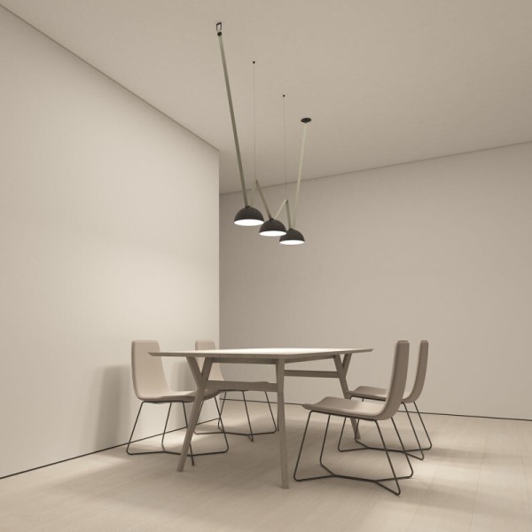 DK5561-BK Cветильник для трека-ремня Belty, серия Flow со светодиодом, D220*H117мм, 48V DC, 24W, RA90, 120°, 3000K, IP20, черный, алюминий