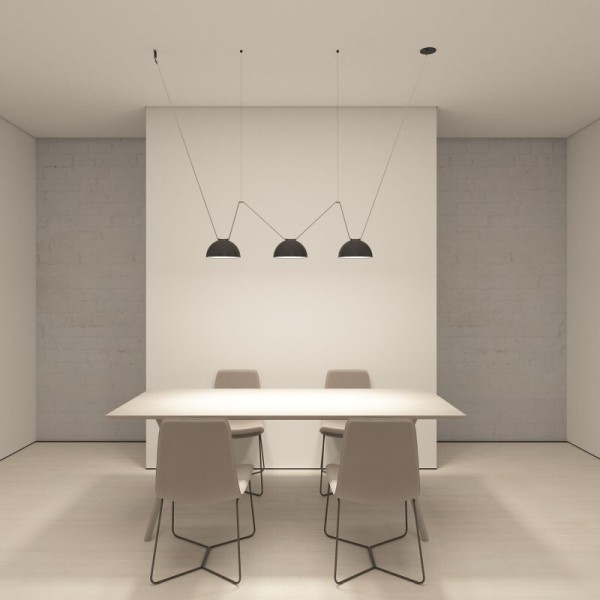 DK5561-BK Cветильник для трека-ремня Belty, серия Flow со светодиодом, D220*H117мм, 48V DC, 24W, RA90, 120°, 3000K, IP20, черный, алюминий