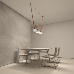 DK5561-WH+BK Cветильник для трека-ремня Belty, серия Flow, со светодиодом, D220*H117мм, 48V DC, 24W, RA90, 120°, 3000K, IP20, белый с черным, алюминий