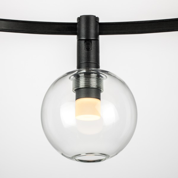 207637 Светильник 48V д/1-фазн трека DUE LED 3W 120LM 100G ЧЕРНЫЙ 3000K IP20