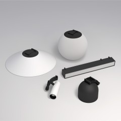 DK5574-BK Cветильник для трека-ремня Belty, серия Linear, со светодиодом, L323*W40*H45мм, 48V DC, 12W, RA90, 120°, 4000K, IP20, черный, алюминий