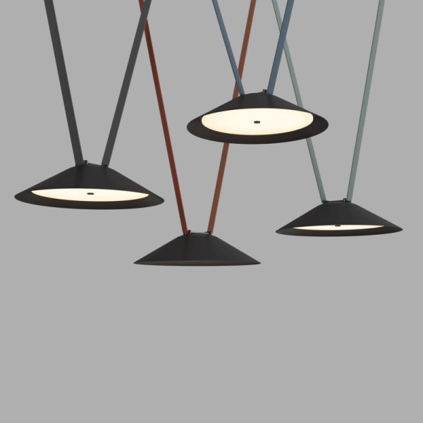 DK5565-BK Cветильник для трека-ремня Belty, серия Flow, со светодиодом, D300*H71мм, 48V DC, 20W, RA90, 120°, 3000K, IP20, черный, алюминий