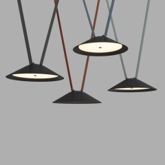 DK5565-BK Cветильник для трека-ремня Belty, серия Flow, со светодиодом, D300*H71мм, 48V DC, 20W, RA90, 120°, 3000K, IP20, черный, алюминий