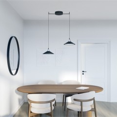 DK5565-BK Cветильник для трека-ремня Belty, серия Flow, со светодиодом, D300*H71мм, 48V DC, 20W, RA90, 120°, 3000K, IP20, черный, алюминий