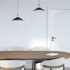 DK5565-BK Cветильник для трека-ремня Belty, серия Flow, со светодиодом, D300*H71мм, 48V DC, 20W, RA90, 120°, 3000K, IP20, черный, алюминий