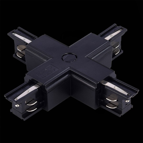 ST030.409.17 Х-образный токоподвод для трехфазного шинопровода ST-Luce Черный TRACE